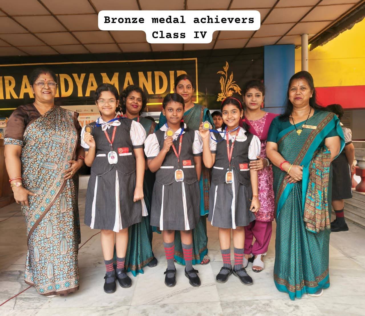 Bhavans Olympiad Foundation silver and bronze meda