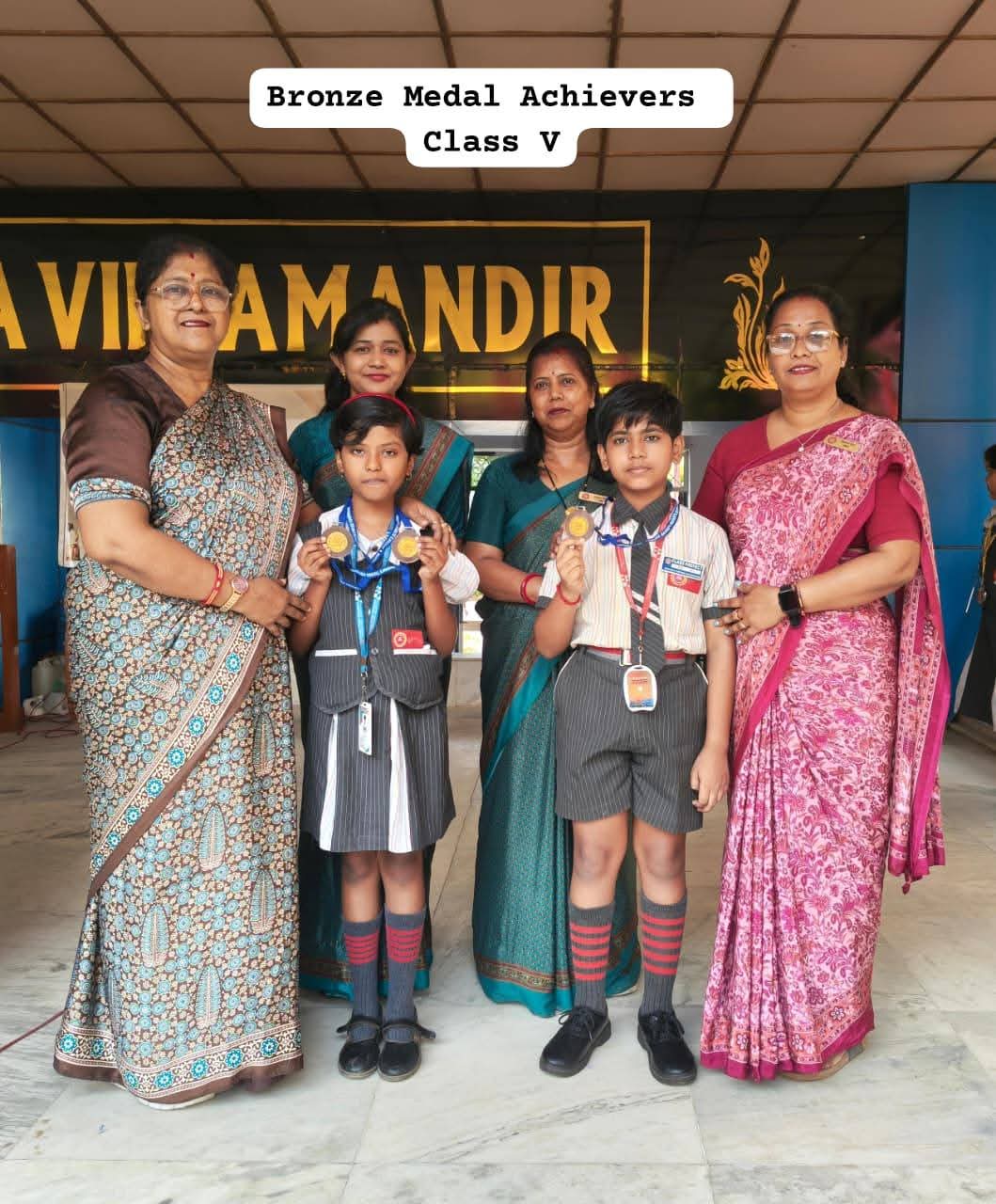 Bhavans Olympiad Foundation silver and bronze meda