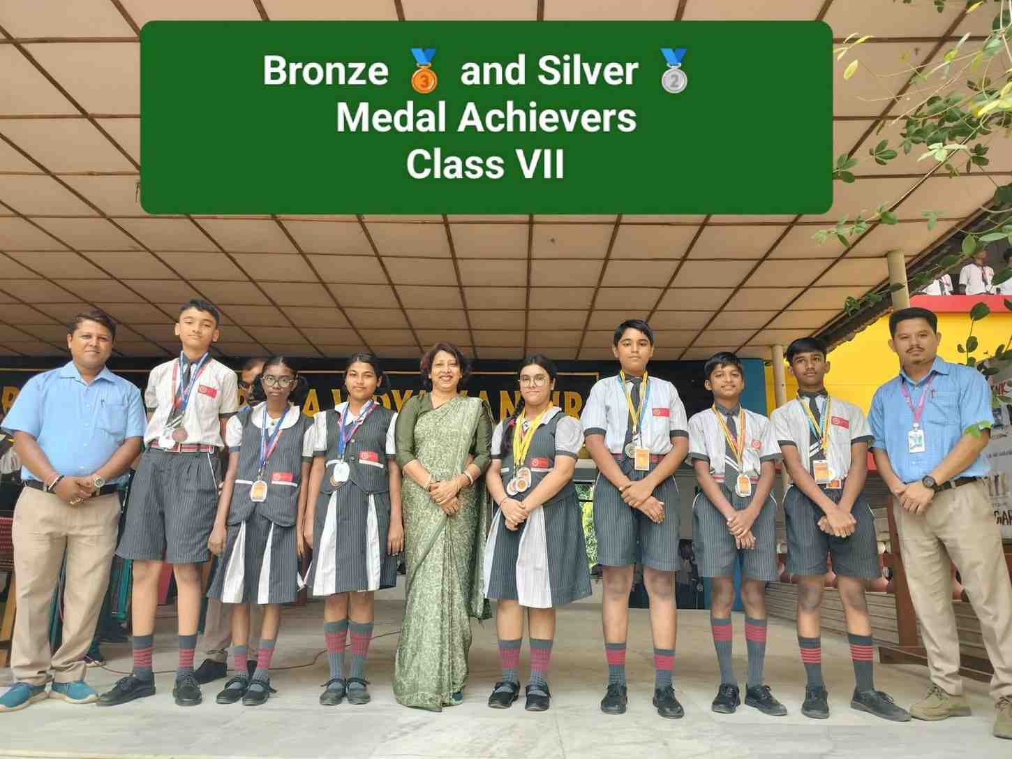 Bhavans Olympiad Foundation silver and bronze meda