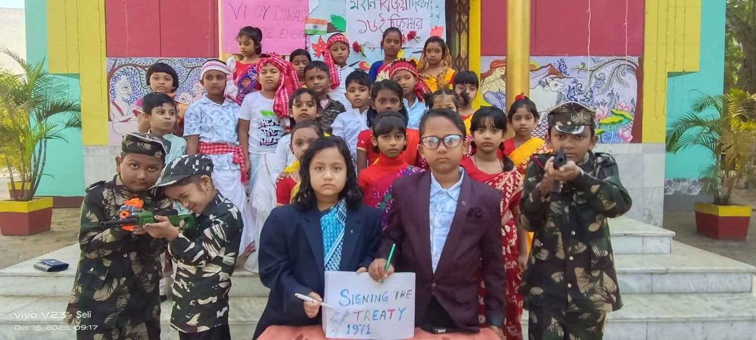 Class 1 students celebrated VIJAY DIWAS on 16th De