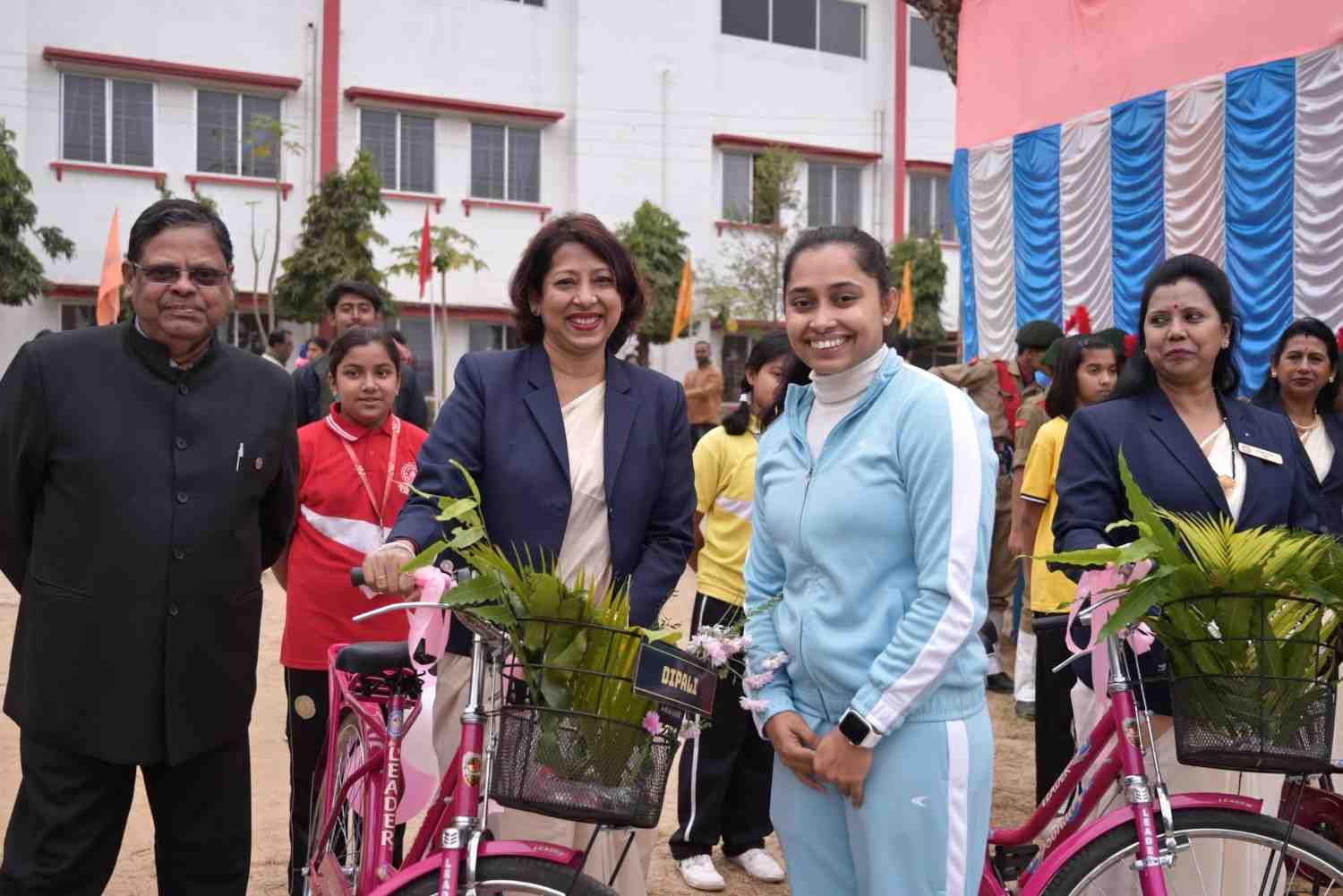 Cycling classes for class 6 girls in the school