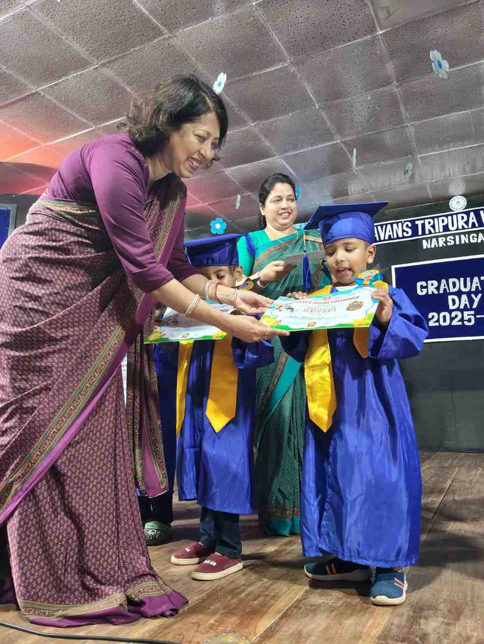 Our Little Bhavanites Graduate Today with tiny ste