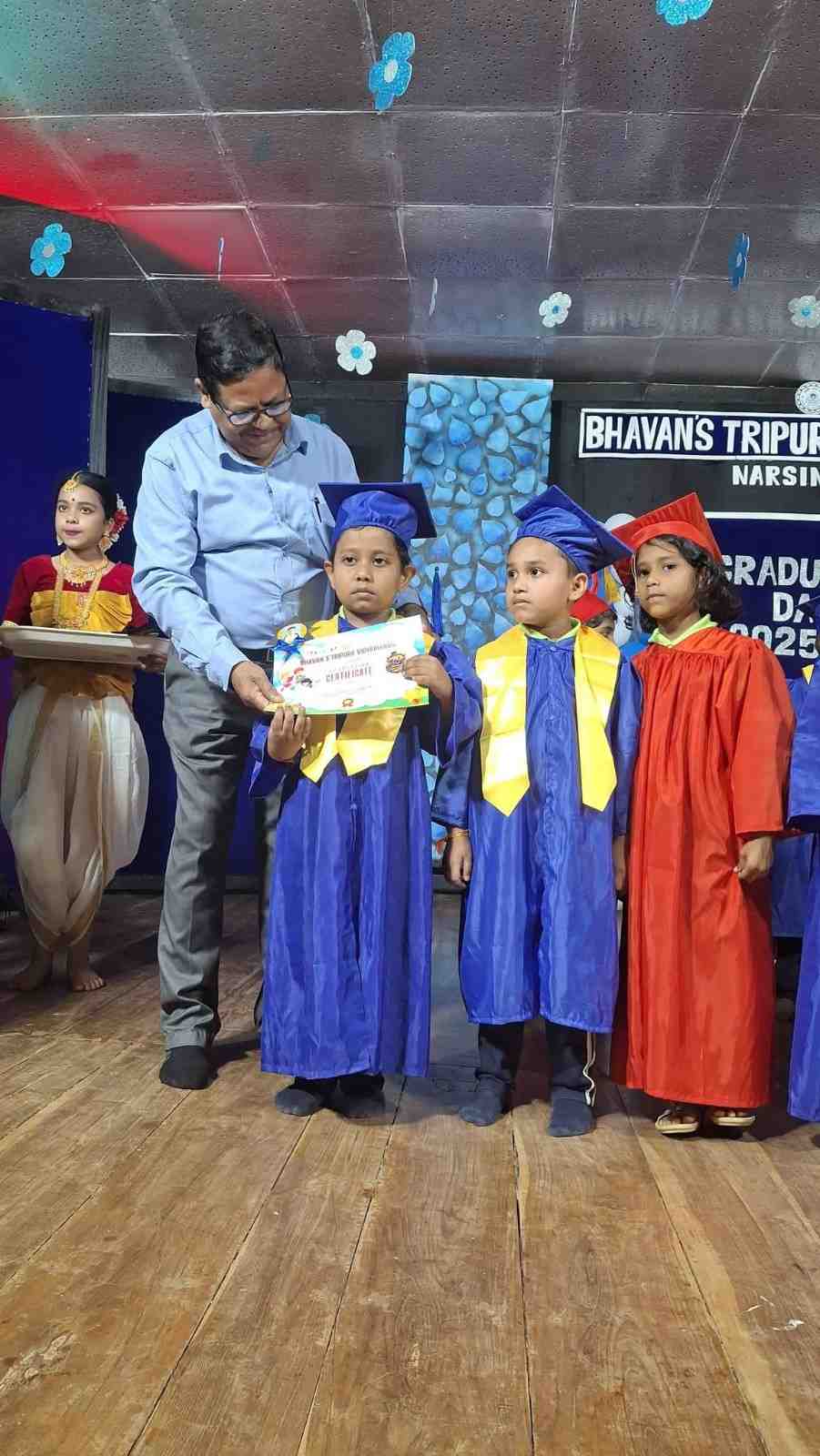 Our Little Bhavanites Graduate Today with tiny ste