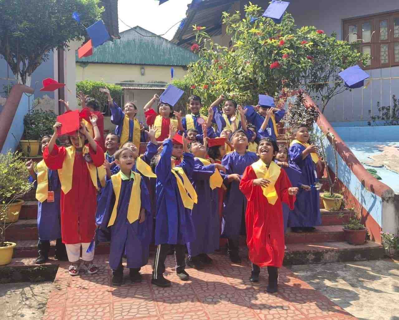 Our Little Bhavanites Graduate Today with tiny ste