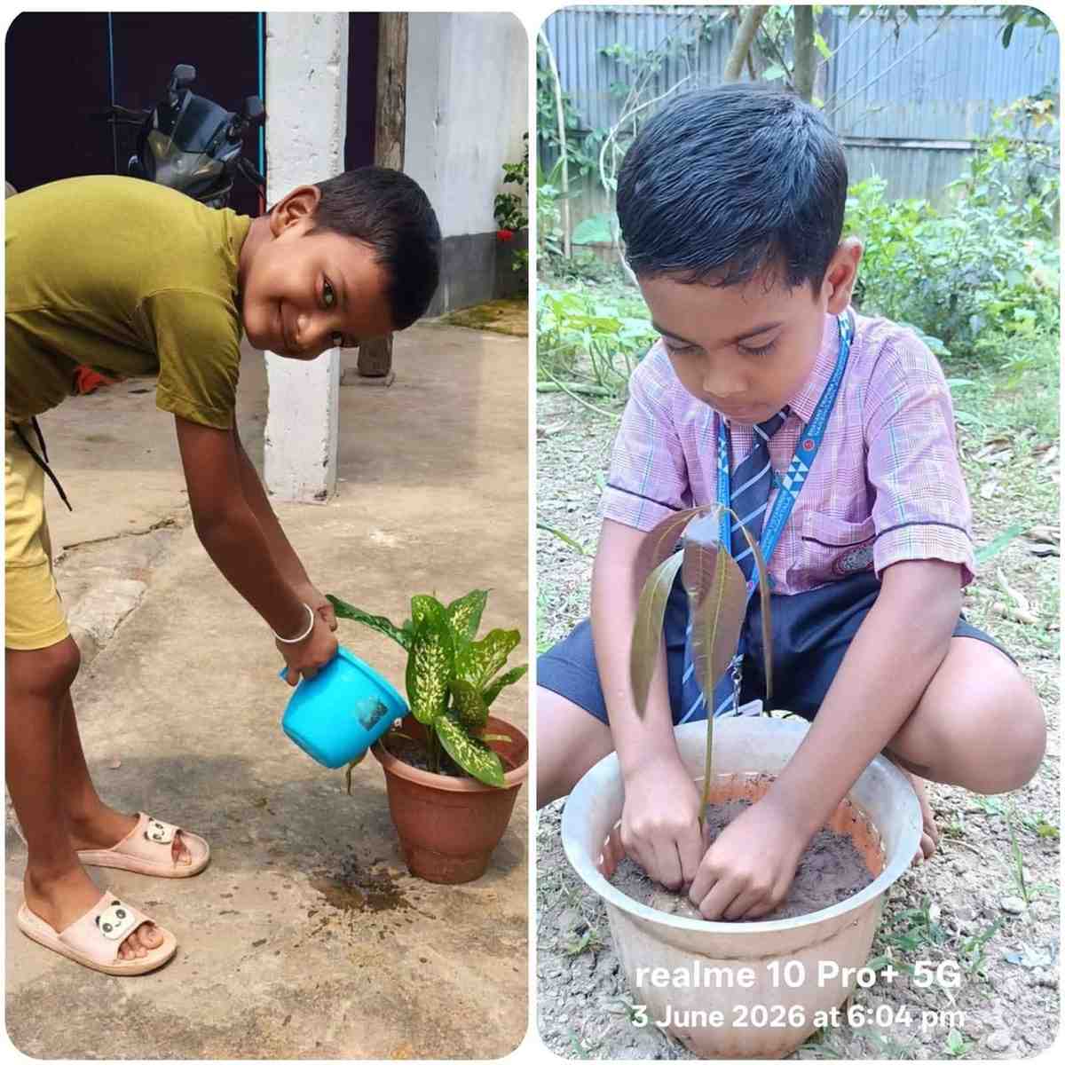 Our little eco warriors from class I to IV